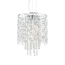Evasione  8 Light Ceiling Pendant Chrome with Crystals, G9
