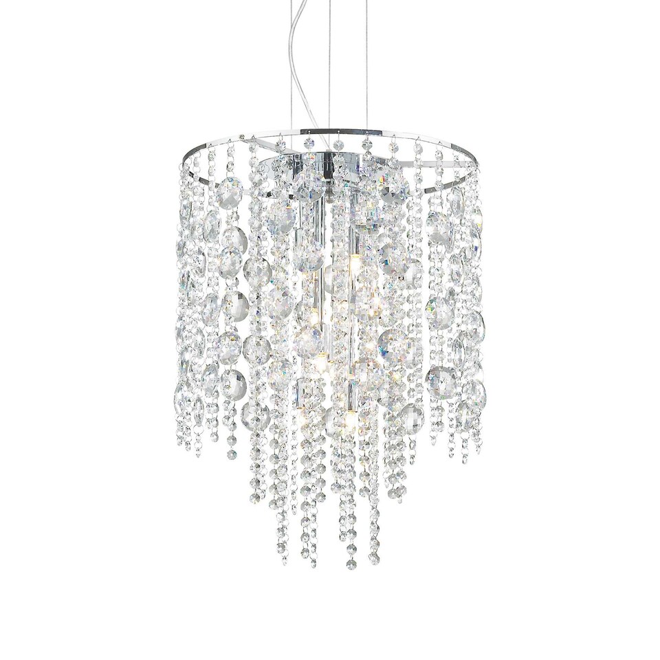 image 1 of Evasione  8 Light Ceiling Pendant Chrome with Crystals, G9