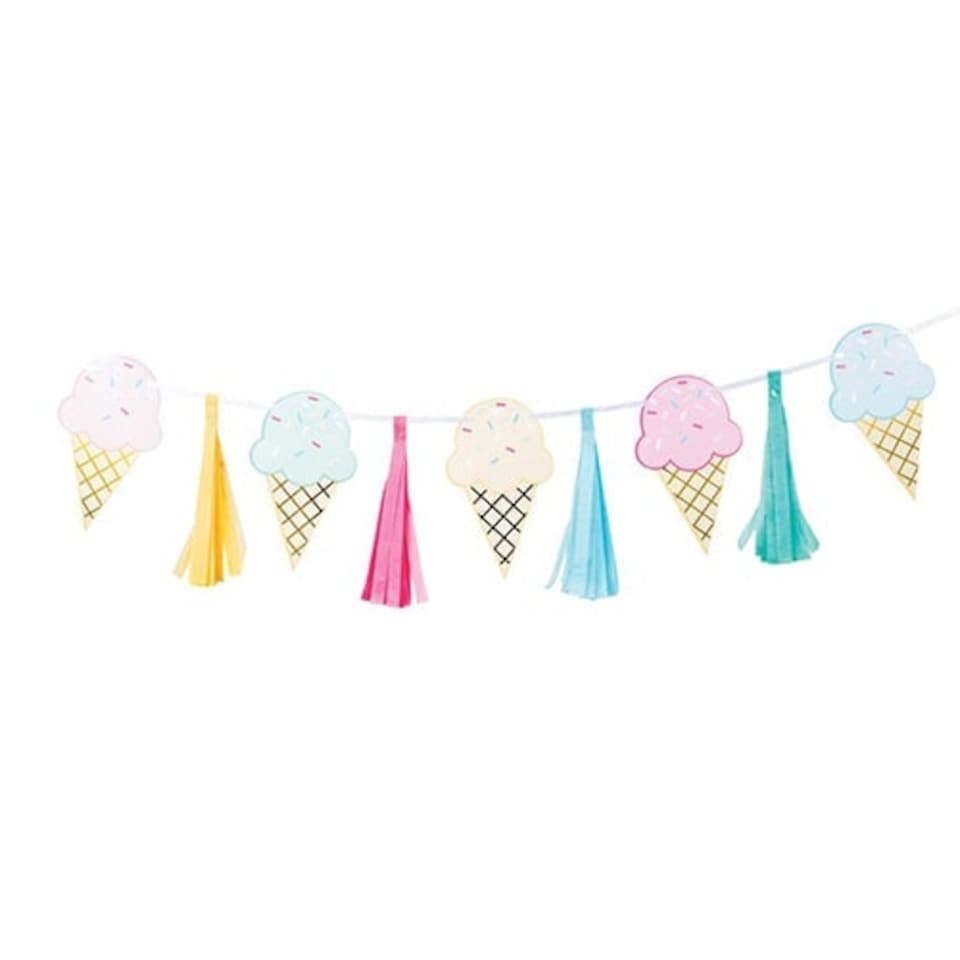 Ice Cream Party With Tassel Garland Decoration 198cm