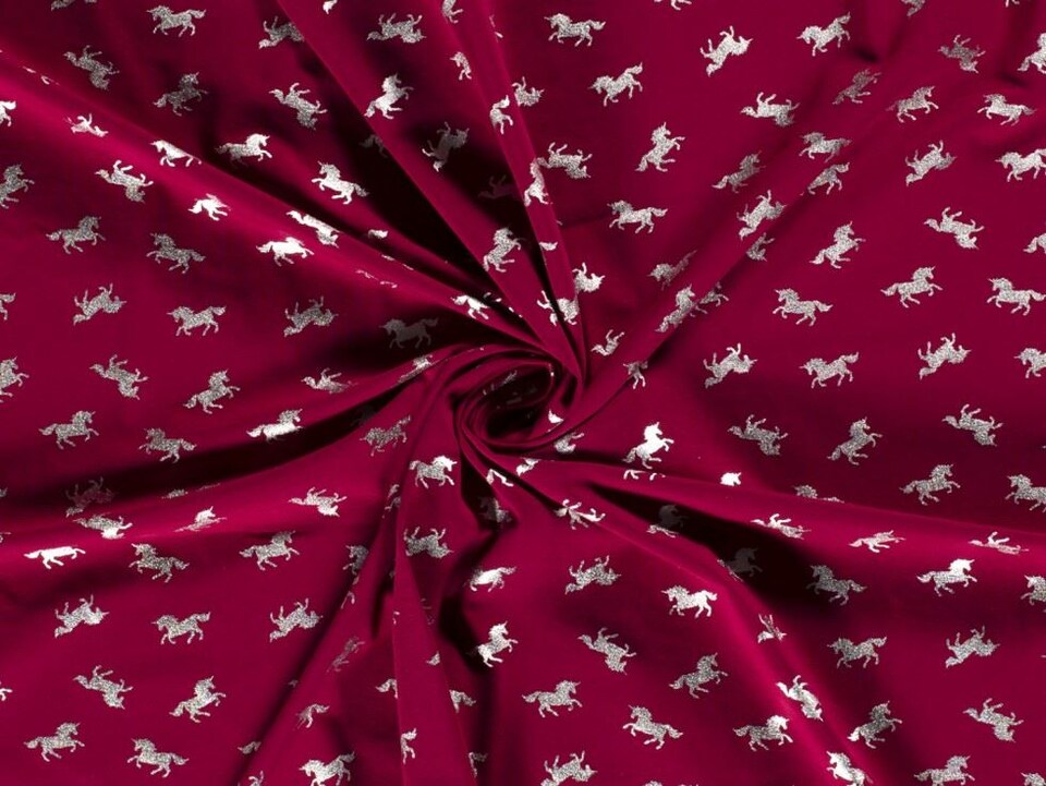 Wine Metallic Cotton Jersey Stretch Knit Fabric for Dressmaking, 155cm / 61" Wide - per metre