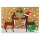 image 1 of JVL Festive Christmas Coir Doormat with Latex Back 40x58cm, Reindeers