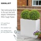 image 4 of Narrow Light Concrete White Trough Planter H50.5 L60 W30 cm, 91 ltrs Cap.