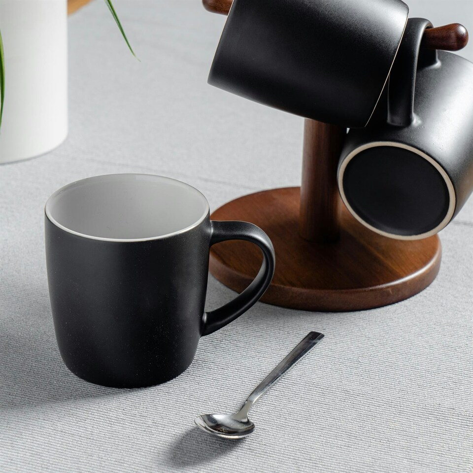 image 1 of Argon Tableware Matt Coloured Coffee Mugs - 350ml - Scandi - Pack of 6 Multi