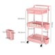 image 6 of Levede 3 Tier Storage Trolley Cart on Wheels Kitchen Utility Rolling Rack Shelf