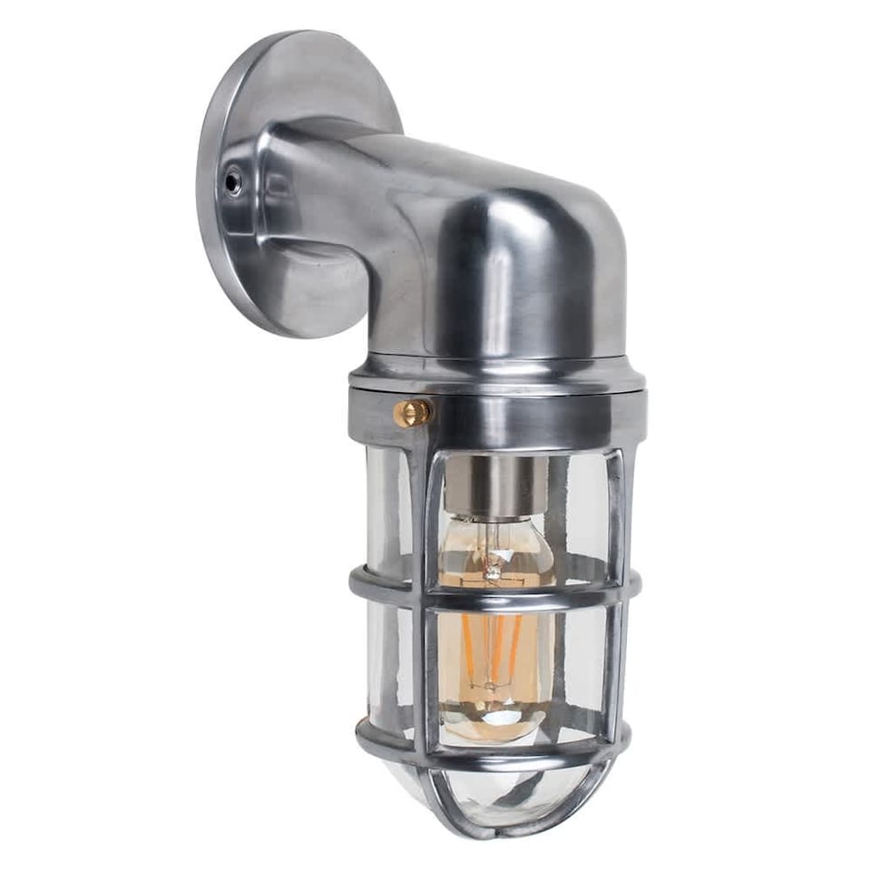 image 1 of ValueLights Quay Chrome Nautical Fisherman Metal Outdoor Wall Light