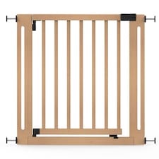 Safetots Wooden Elegance Gate, Natural, 79cm - 87cm, Pressure Fit Safety Gate, 57cm Extra Wide Doorway, Easy Installation