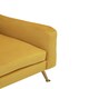 image 5 of Interiors by Premier Yellow Velvet Armchair for Lounge, Angular Gold Leg Chair with Velvet Upholstery for Living Room, Home