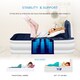image 7 of Get Fit Air Bed With Built In Electric Pump - Premium Single Airbed - Quick Blow Up Bed With Headboard & Free Inflatable Pillow | White | White / Navy | 1