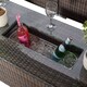 image 7 of Santorini U Shape Modular 8 Seat Rattan Sofa Set With 2 Large Drinks Cooler Coffee Tables | Brown | Brown