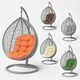 image 7 of Homescapes Burnt Orange Round Egg Chair Swing Cushion
