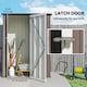 image 4 of Outsunny Outdoor Storage Shed Steel Garden Shed w/ Lockable Door Brown