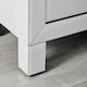 image 3 of Furniturebox Lexi Small Slimline White 3 Drawer Mirrored Bedside Table