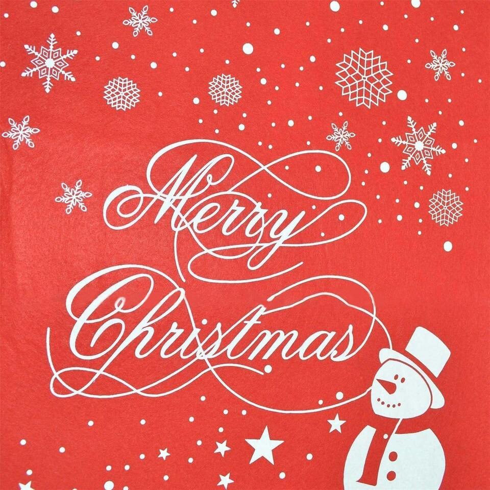 image 1 of 46 x 60cm Large Christmas Santa Sack Snowflake Snowman 1Pc