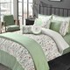 image 1 of Kampala Hill Arabella Duvet Cover Set Green Green | Super King