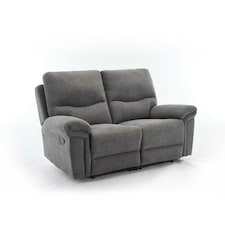 Fosse 2 Seater Manual Recliner Sofa Grey | Dark Grey