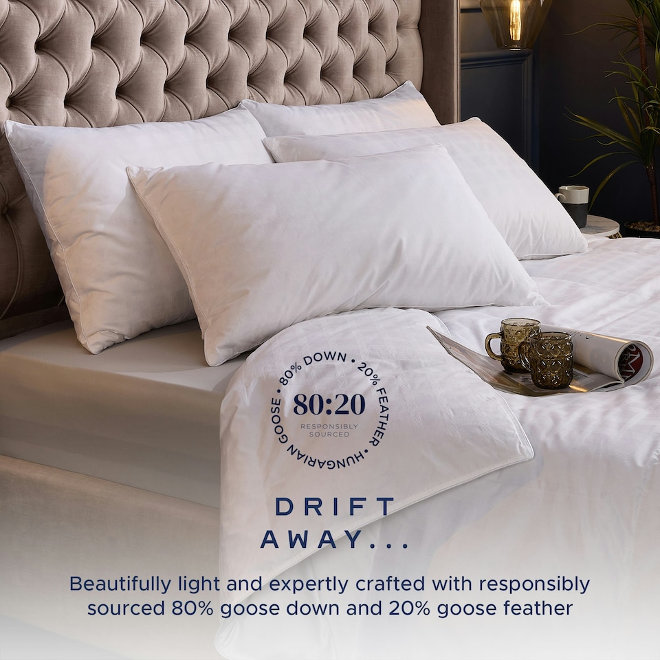 image 1 of Snuggledown Hungarian Goose Down Pillow, Soft Support, 1 Pack | White | 1 Pack