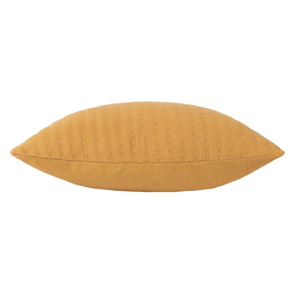 image 1 of Yard Hush Cotton Linear Cushion, Honey, 45 x 45cm