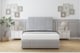 image 2 of Sloomy Lisbon Silver Plush Divan Bed Base No Drawers With 26 Inch Strutted Headboard & 12 Inch Matching Footboard | Silver | Silver | Small Single | 1