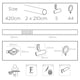 image 5 of 19mm Black 420cm Crown Bay Pole Set 420cm Black | Black