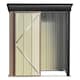 image 3 of Living and Home Garden Storage Shed with Lockable Door - Brown 154.5 x 94 x 181cm