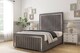 image 2 of Sloomy Boston Chrome Slate Naples Bed Frame With Mattress With 50" Upholstered Headboard 4' Small Double