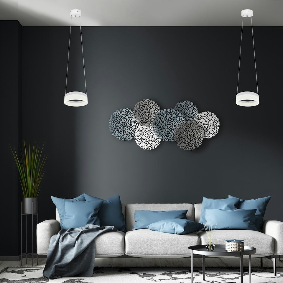 image 1 of Milagro Pendant Lamp Ring 12W Led White
