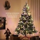 image 4 of HOMCOM 6 Ft Artificial LED Christmas Tree with Metal Base, Hinged Branches