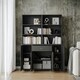 image 7 of Multi-Compartment Cabinet with 3-Tier Bookshelves and 1-Drawer Black | Unit Colour: Black