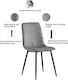 image 7 of MCC Direct Set of 2 Lexi Velvet Fabric Dining Chairs with Metal Legs Yellow