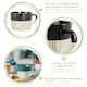 image 2 of Nicola Spring Ceramic Dipped Dash Coffee Mugs - 475ml - Black/Grey Black