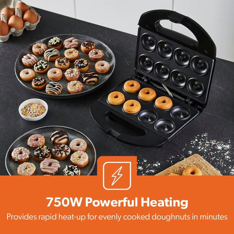 image 1 of GEEPAS 750W Doughnut Maker Machine, 8 Hole