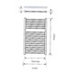 image 2 of 720mm (H) x 600mm (W) - Curved Vertical - Bathroom Towel Radiator (Richmond) - (0.72m x 0.6m)