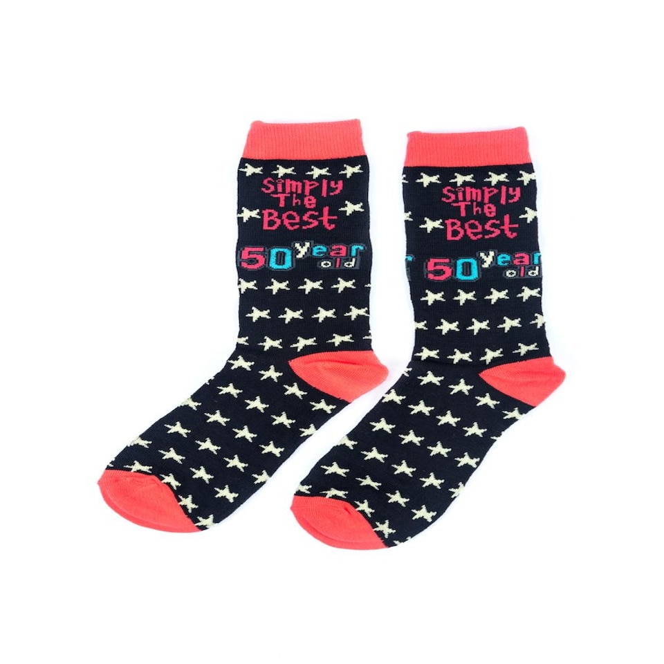 image 1 of Simply The Best 50 Year Old Socks Multi