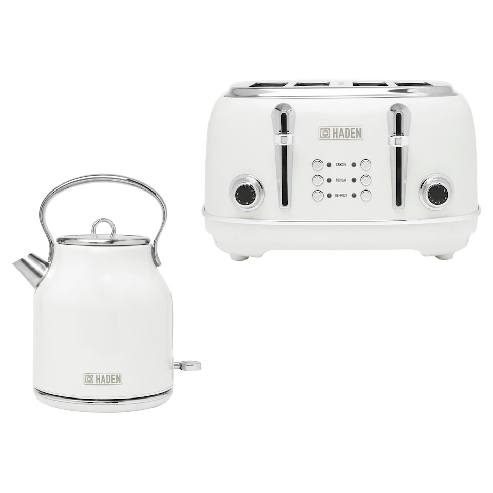 Haden Heritage Ivory Kettle and 4 Slice Toaster Set
