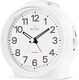 image 2 of Acctim Elsie Analogue Alarm Clock Non Ticking Sweep Quartz Luminous Hands | White | White