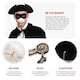 image 2 of Highway Man Costume - Black Tricorn Hat and Accessories White | L
