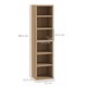 image 7 of HOMCOM Set of 2 CD Storage Units with Adjustable Shelves Natural