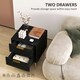 image 9 of HOMCOM Bedside Table Bedside Cabinet with 2 Drawers for Bedroom White