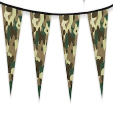 Camo Design Party Bunting 10m with 20 Pennants