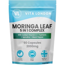 Moringa Leaf 5 In 1 Superblend Complex + Spirulina - 2000mg - 60 Capsules