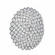 image 1 of Large Round Convex Antiqued Multi Mirror - Metal - L10 x W100 x H100 cm - Silver Grey