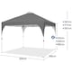 image 4 of Yaheetech 3m Pop-up Canopy with with Roller Bag-Dark Grey | Grey | Dark Grey | 300 cm L × 300 cm W × 267-287 cm H | 1
