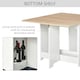 image 4 of HOMCOM Drop-Leaf Dining Table Folding Desk Bar Table with Storage Shelf