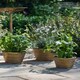 image 1 of Sinda Set of 3 Ribbed Planters Silver