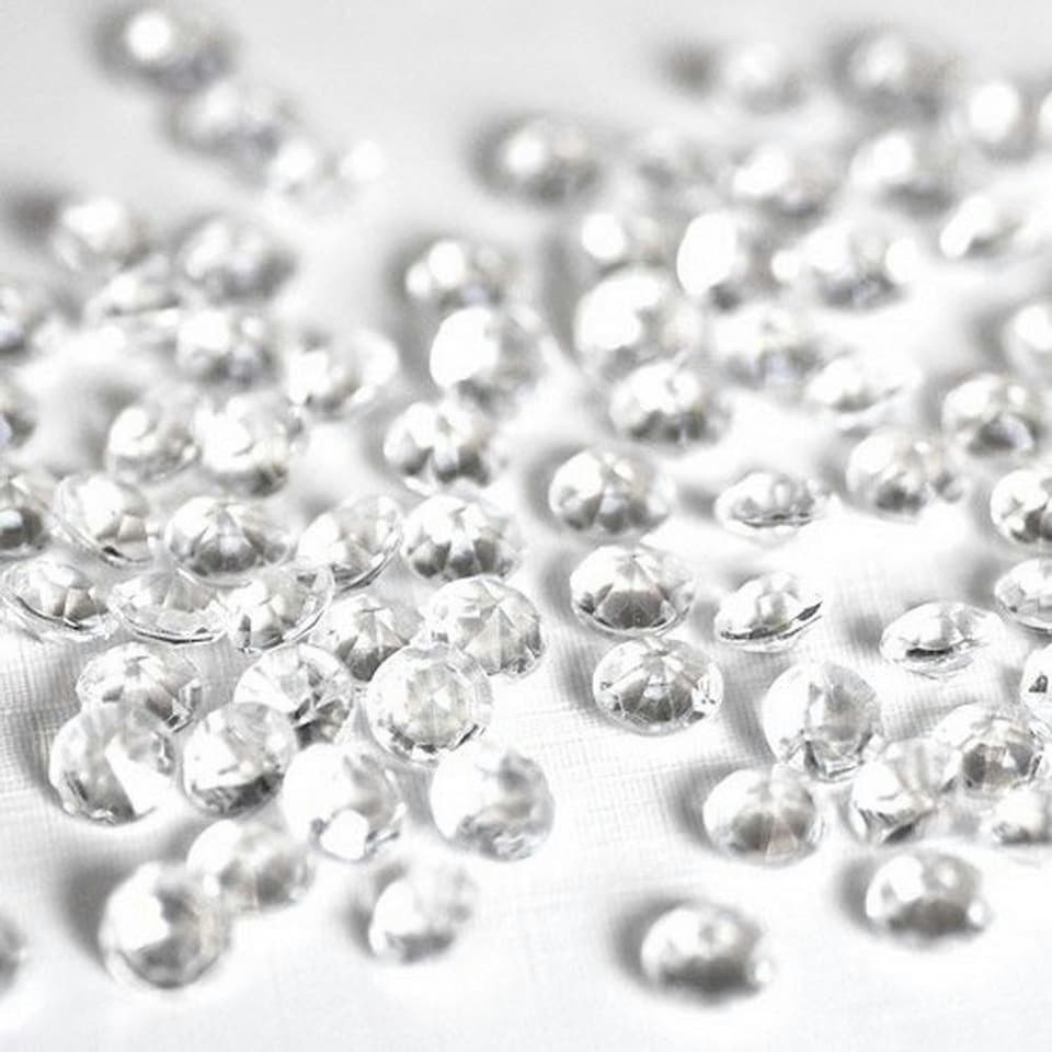 image 1 of 5000 Clear Diamond Confetti, 4 Packs