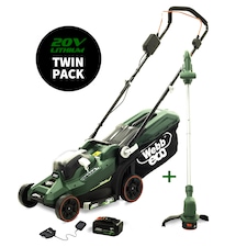 Webb Eco 20V Cordless Lawn Mower and Line Trimmer Set 33cm