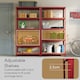 image 3 of Home Vida 5 Tier Large Heavy Duty Adjustable Steel Garage Shelving, Red - Holds 875kg - (Set of 2) | Red | Red | Large
