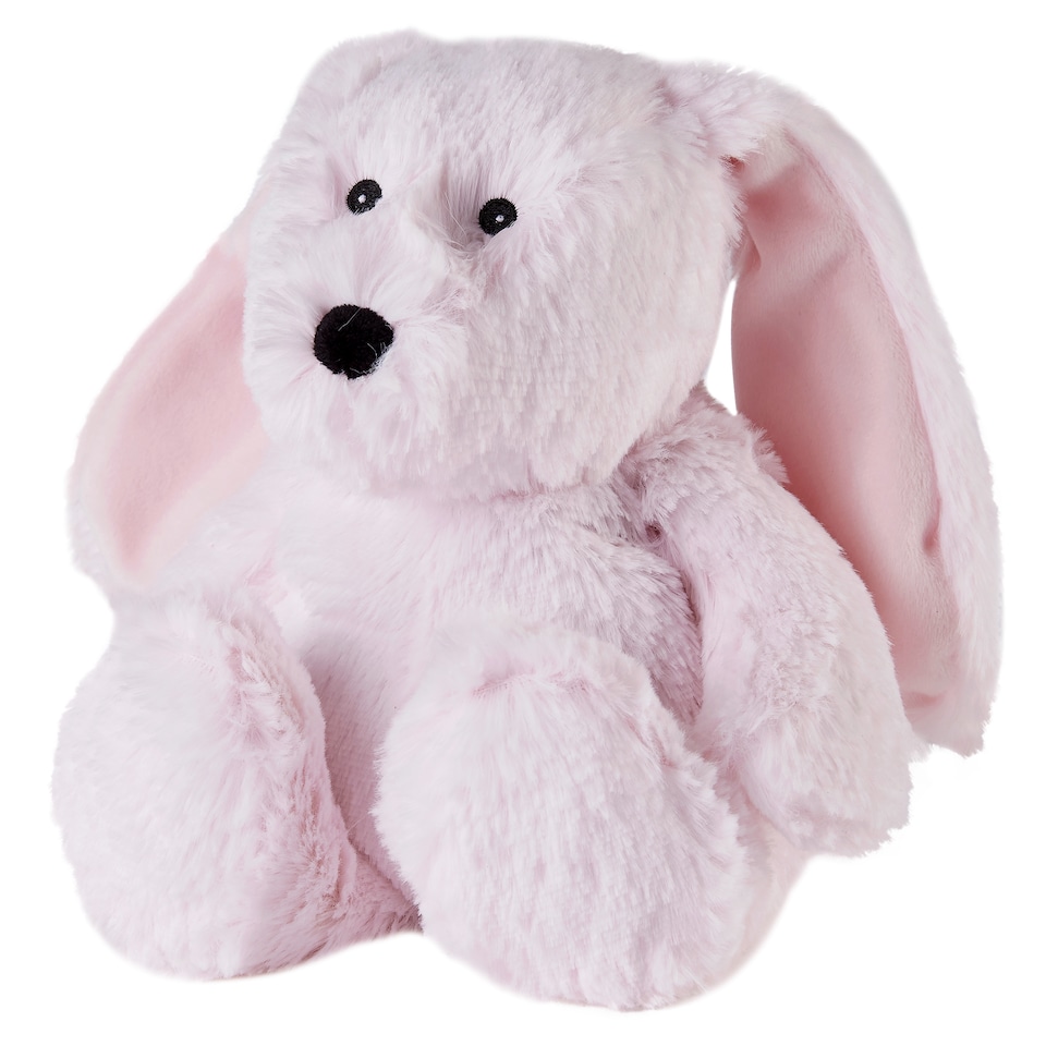 image 1 of Warmies Plush Pink Bunny Microwavable, French Lavender Scent Weighted Teddy, Hot or Cold Toy for Relaxation and Warm Relief