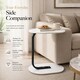 image 6 of MantraRaj Side Table for Sofa & Bed Small Snack Coffee Table Compact Couch Sofa Side Table White