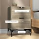 image 5 of HOMCOM Bedside Tables Set of 2 with 2 Drawers for Bedroom, Living Room, Black